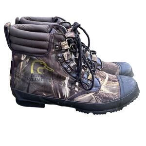 Ducks Unlimited Wading Shoe Men's 12 Multicolor Camo Lace Up Ankle Boots